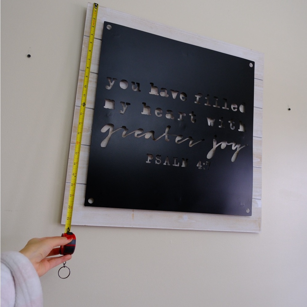 wall decor psalm 4:7 black and white, bible.